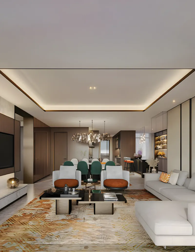 TARC Ishva 3 BHK + SR Living Room
