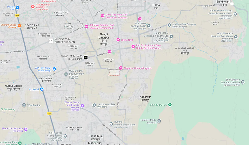 TARC Ishva Location Map - Sector 63A Gurugram